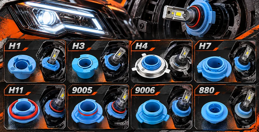 پایه لامپ هدلایت چیست؛ جدول کامل انواع پایه و نحوه تشخیص پایه خودرو