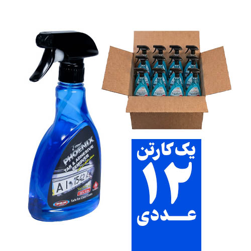 اسپری پاک کننده قیر و چسب فونیکس، حجم 500 میلی لیتر (باکس 12 عددی)