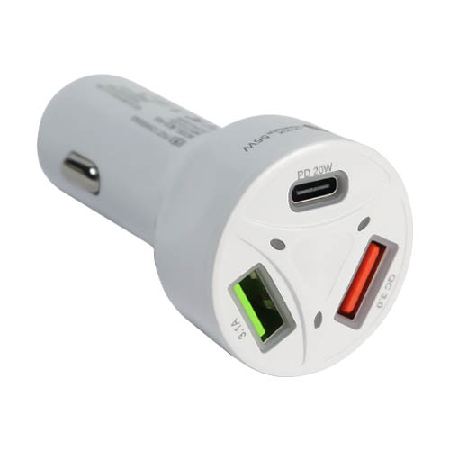 شارژر فندکی مدل MLE-003، با سه پورت USB
