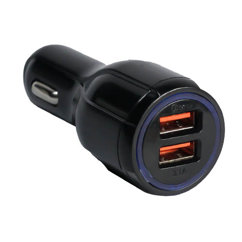 شارژر فندکی مدل BLK01، با 2 پورت USB