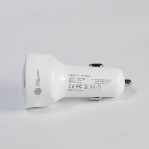 شارژر فندکی مدل MLE-003، با سه پورت USB - نمای دوم